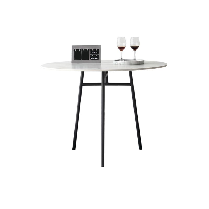 White Stone Table Set for Home 1/2/3/5 Pieces Modern Round Dinette Set
