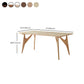 Table à manger rectangulaire avec cadre en bois massif et 4 pieds