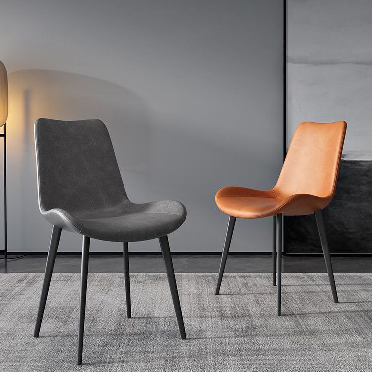 Sedie da pranzo in cucina contemporanea sedie laterali in fico con gambe nere