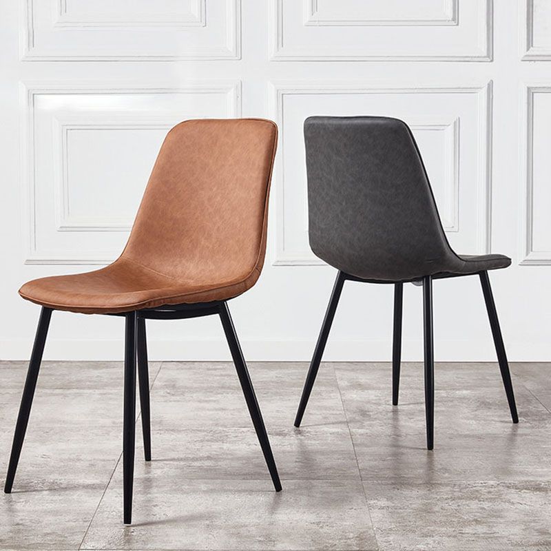 Modern Style Chairs Dining Armless Chair with Metal Legs for Kitchen Clearhalo ' kitchen&dining_furn' 'Dining Chairs' 'Dining Tables & Seating' 'dining_chair' 'furn' 'furn_dining_chair' 'Furniture' 'furniture_dining_chair' 'Kitchen & Dining Furniture' 'kitchen' 1200x1200_27161cdc-a07f-43fb-a3cb-7daec4a975d3