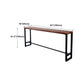 Dark Brown Modern Style Bar Table Solid Wood and Iron Coffee Shop Bar Table Clearhalo 'Bar Furniture' 'Bar Tables' 'bar_tables' 'furn' 'furn_bar_tables' 'Furniture' 'furniture_bar_tables' 'Kitchen & Dining Furniture' 1200x1200_27178691-478f-4f5e-86ca-296bc40f5550