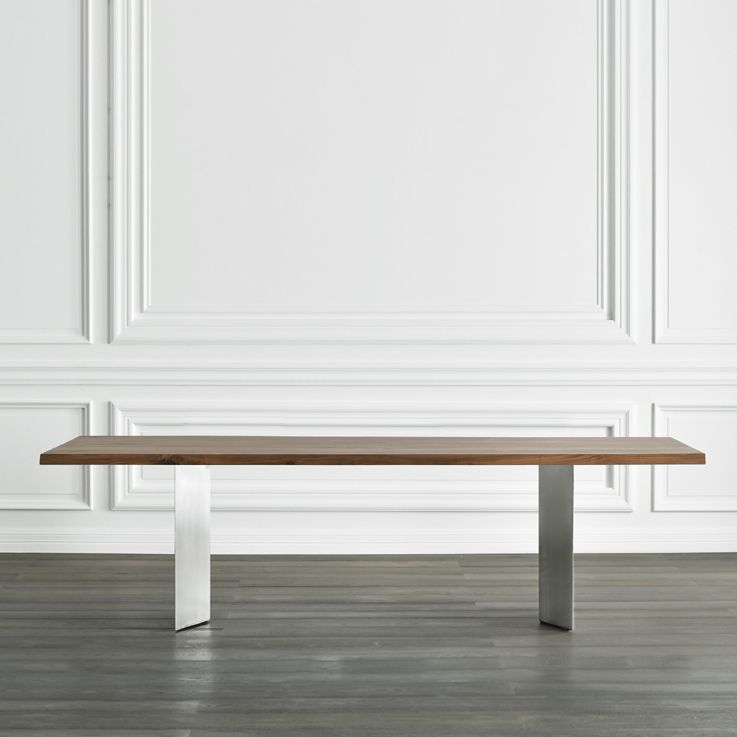 Rectangle Glam Dining Table Solid Wood Brown Fixed Table with Double Pedestal Base Clearhalo ' dining_table' 'Dining Tables & Seating' 'Dining Tables' 'Furniture' 'furniture_dining_table' 'Kitchen & Dining Furniture' 'kitchen&dining_furn' 'kitchen' 'kitchen_dining_table' 1200x1200_2717df58-acf2-45f7-b7f5-fc5bef477b40