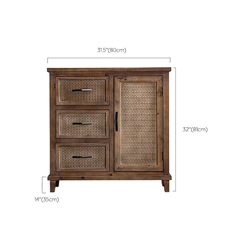 Industrial Wood Drawers Included Cabinet Distressed Brown Accent Cabinet Clearhalo 'Cabinets & Chests' 'cabinets_chests' 'furn' 'furn_cabinets_chests' 'Furniture' 'Living Room Furniture' 1200x1200_2717e013-97ec-4c08-a83f-24827b6a73f3