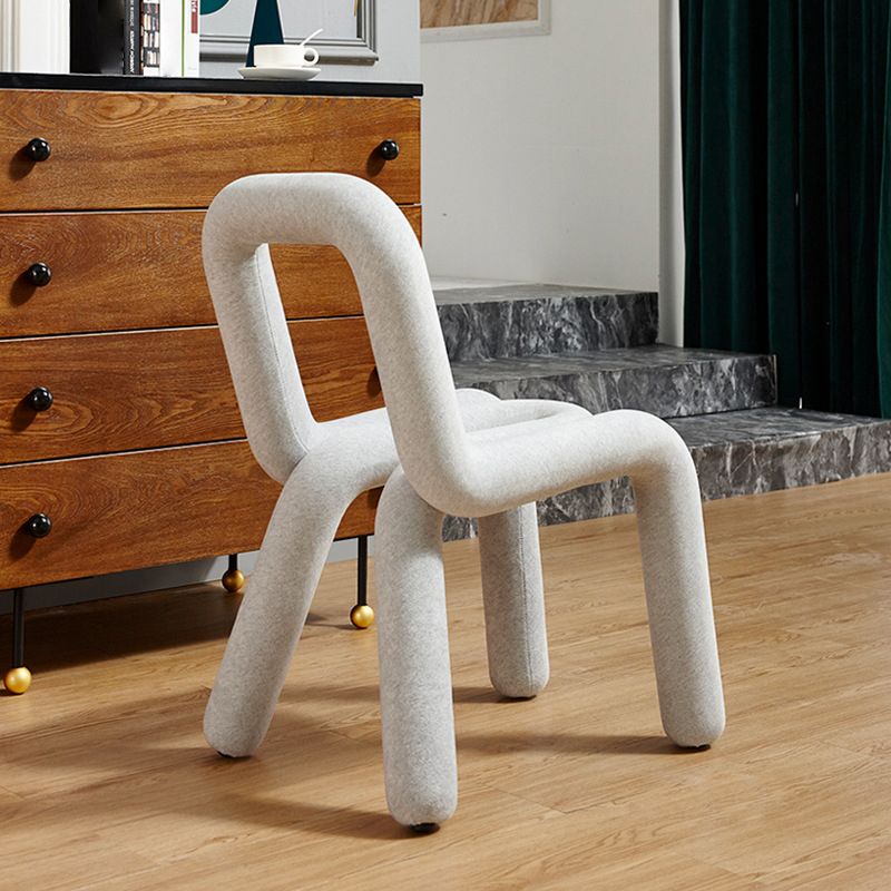 Contemporary Style Linen Chair Set Kitchen Dining Open Back Side Chairs Clearhalo ' kitchen&dining_furn' 'Dining Chairs' 'Dining Tables & Seating' 'dining_chair' 'furn' 'furn_dining_chair' 'Furniture' 'furniture_dining_chair' 'Kitchen & Dining Furniture' 'kitchen' 1200x1200_271a4b76-6b9a-4904-95a2-cda357b06e01