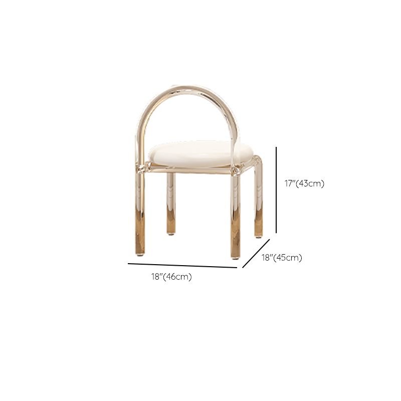 Table de maquillage contemporaine de 6 dessins et tabourets - 29,5 "H