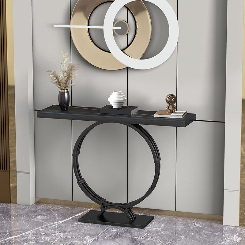 11.81" W Glam Rectangle Console Accent Table Antique Finish Console Sofa Table