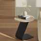 Mesa de centro minimalista de pizarra, juegos de mesa de centro redondos para sala de estar