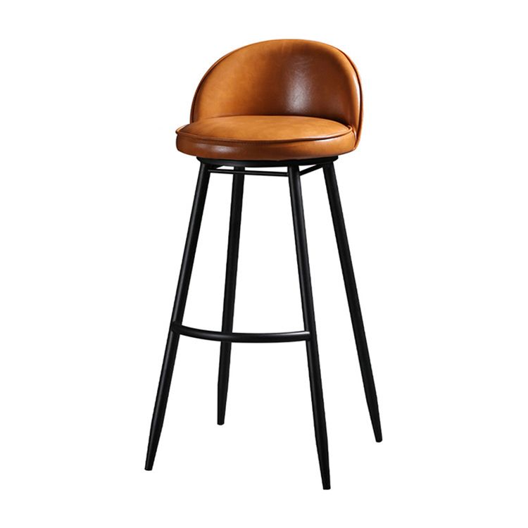 Contemporary Restaurant Footrest Stool Matte Finish Leather Barstool Clearhalo 'Bar Furniture' 'Bar Stools' 'bar_stools' 'furn' 'furn_bar_stools' 'Furniture' 'furniture_bar_stools' 'Kitchen & Dining Furniture' 1200x1200_271e6f99-3bc1-4e0f-a7e6-fdbed90b7c0c