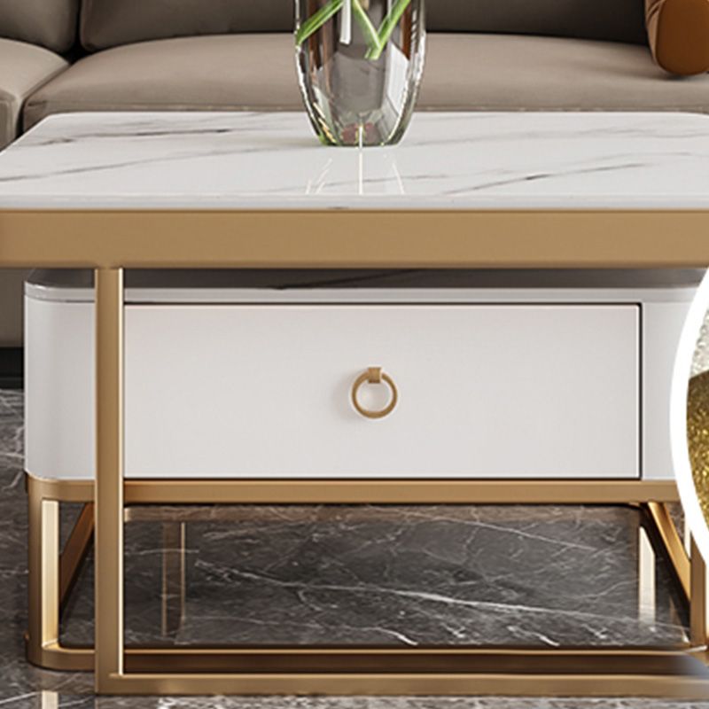 Frame Slate Coffee Table Glam Nesting Coffee Table Set with Drawer Clearhalo 'Coffee & Accent Tables' 'Coffee Tables' 'coffee_tables' 'furn' 'furn_coffee_tables' 'Furniture' 'Living Room Furniture' 1200x1200_2720154b-ad05-4cfa-aca0-211f6e577028