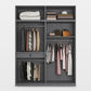 Modern Style Wooden Wardrobe Soft Close Door Wardrobe Closet with Drawer