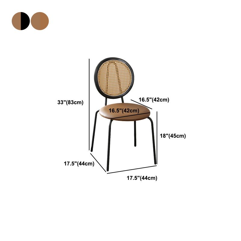 Contemporary Dining Side Chair PU Leather Stacking Side Chair Clearhalo 'Dining Chairs' 'Dining Tables & Seating' 'dining_chair' 'furn' 'furn_dining_chair' 'Furniture' 'Kitchen & Dining Furniture' 1200x1200_2721eee6-275c-4720-9ae7-f641937f999e