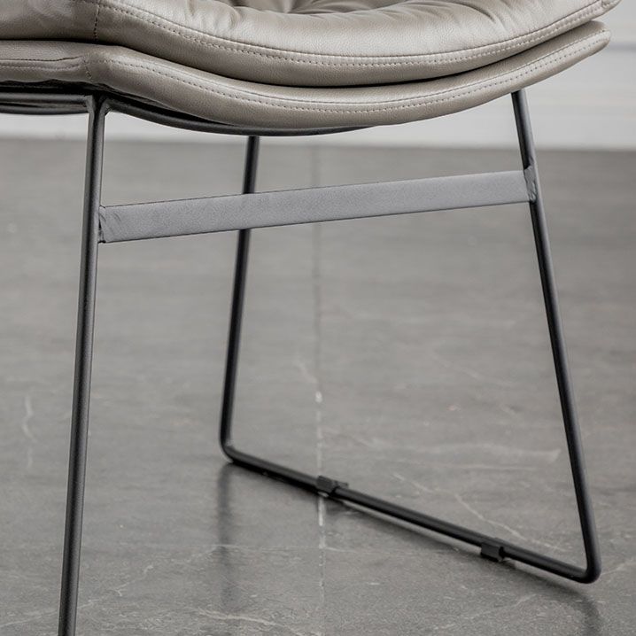 Contemporary Style Kitchen Chairs Dining Armless Side Chair with Metal Legs Clearhalo ' kitchen&dining_furn' 'Dining Chairs' 'Dining Tables & Seating' 'dining_chair' 'furn' 'furn_dining_chair' 'Furniture' 'furniture_dining_chair' 'Kitchen & Dining Furniture' 'kitchen' 1200x1200_2722205e-dd74-466e-9e99-e36a09d2928a