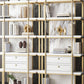 Engineered Wood Glam Bookcase Standard Closed Back Bookshelf