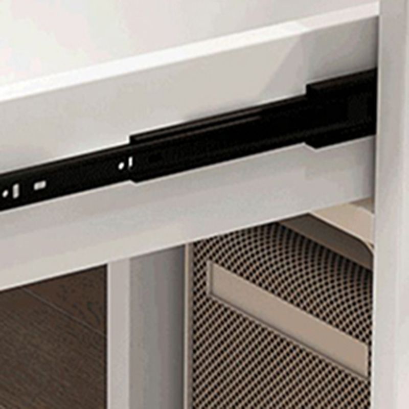 Escritorio de escritura para el hogar de madera de ingeniería 1 cajón de cajones escritorio de oficina rectangular con estantería