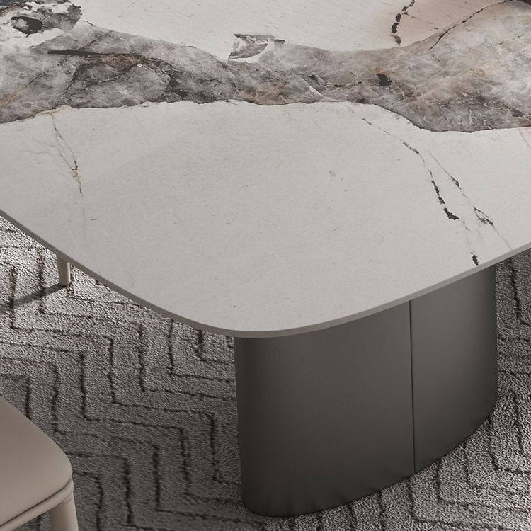 Modern Sintered Stone Top Dining Set Rectangle 1/4/5/6 Pieces Dining Table with Chairs Clearhalo 'Dining Room Sets' 'Dining Tables & Seating' 'dining_room_set' 'furn' 'furn_dining_room_set' 'Furniture' 'furniture_dining_room_set' 'Kitchen & Dining Furniture' 1200x1200_2724e3c8-e1a8-4bf5-9466-fae6c7a8e8ed