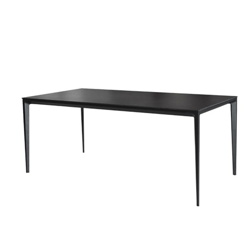 Metal Base Rectangle Dining Table Sintered Stone Table with 4 Legs Clearhalo 'Dining Tables & Seating' 'Dining Tables' 'dining_table' 'Furniture' 'furniture_dining_table' 'Kitchen & Dining Furniture' 'kitchen' 'kitchen_dining_table' 1200x1200_2726e050-da13-4253-95e6-696565156025