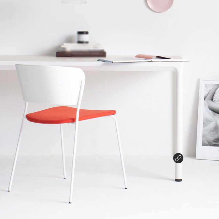 Contemporary Metal Stackable Chairs Kitchen Dining Room Open Back Side Chair Clearhalo ' kitchen&dining_furn' 'Dining Chairs' 'Dining Tables & Seating' 'dining_chair' 'furn' 'furn_dining_chair' 'Furniture' 'furniture_dining_chair' 'Kitchen & Dining Furniture' 'kitchen' 1200x1200_2728c127-ce57-4431-9be2-7cc5a2f2336d