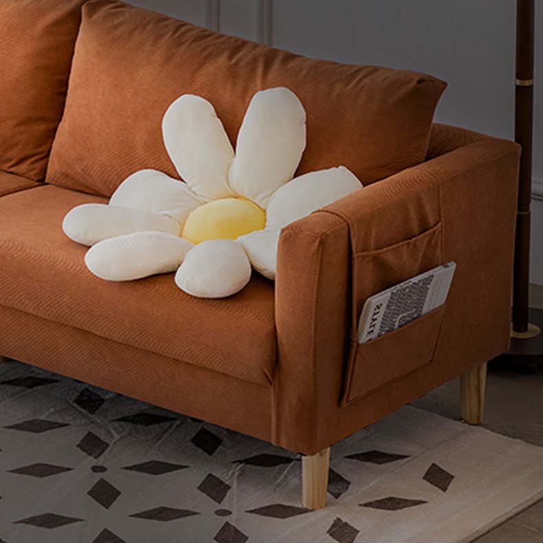 Samtsofa 26,77 "Hoch skandinavisches Smoking -Arm -Sofa mit Aufbewahrung