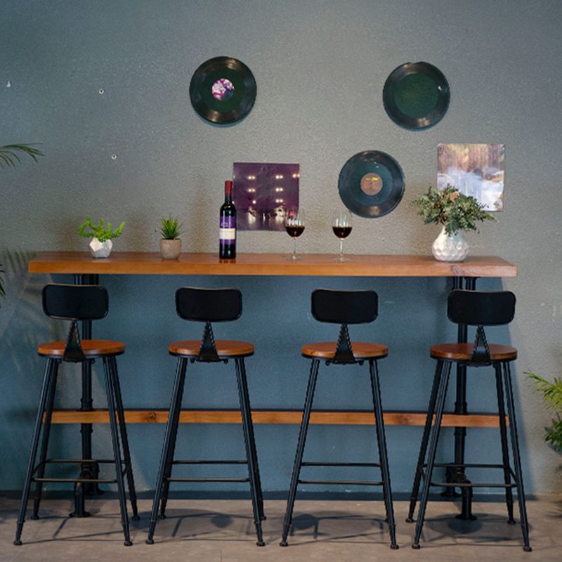 1/5/7/9 stuks industriële rechthoekige pubtafel set houten aanrechttafel met hoge ontlasting