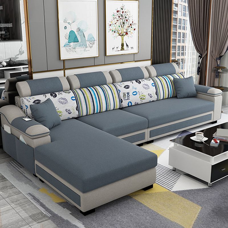 110.23 "l Moderne sectionele vlekbestendige faux lederen sectioneel