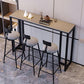 Industrial Black Iron Bar Dining Table with Grey Stone Rectangle Indoor Bistro Table Clearhalo 'Bar Furniture' 'Bar Tables' 'bar_tables' 'furn' 'furn_bar_tables' 'Furniture' 'furniture_bar_tables' 'Kitchen & Dining Furniture' 1200x1200_27302c6e-9257-418c-8f0d-d8ec760caa81