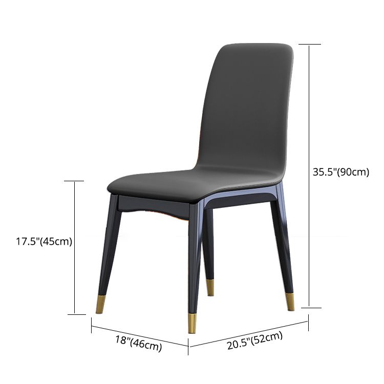 Industrial Rubberwood Solid Back Chair Matte Finish Upholstered Dining Chair with Black Legs Clearhalo ' kitchen&dining_furn' 'Dining Chairs' 'Dining Tables & Seating' 'dining_chair' 'furn' 'furn_dining_chair' 'Furniture' 'furniture_dining_chair' 'Kitchen & Dining Furniture' 'kitchen' 1200x1200_2732d73e-c798-437b-b2ec-b165f04c9e0b