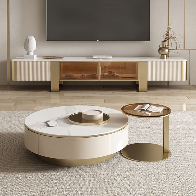 Consola de TV de almacenamiento cerrada estilo Luxury Home Stonter Stoner TV gabinete