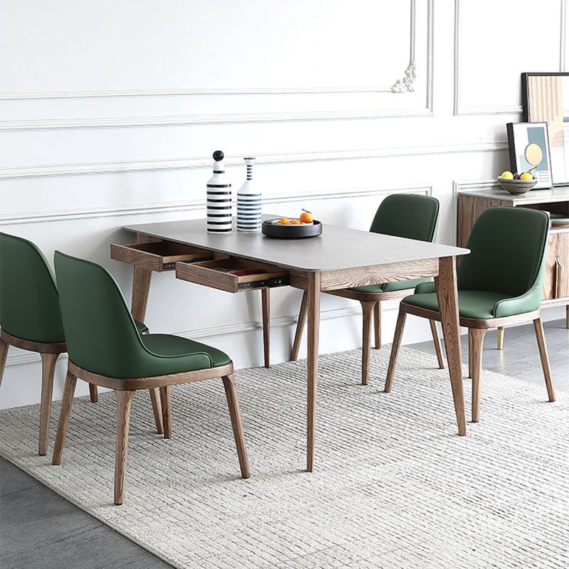 Minimalist 1/4/5/6 Pieces Dining Room Table Rectangular Solid Wood Top Dining Chairs Set Clearhalo 'Dining Room Sets' 'Dining Tables & Seating' 'dining_room_set' 'furn' 'furn_dining_room_set' 'Furniture' 'furniture_dining_room_set' 'Kitchen & Dining Furniture' 'kitchen&dining_furn' 'kitchen' 1200x1200_27357730-f332-4c4b-9632-6541ab90cb32