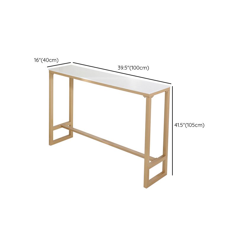 Glam 1/3/5 Pieces Bar Table Set Rectangle Stone Counter Table with Stools for Cafe Clearhalo 'Bar Furniture' 'furn' 'furn_home_bar_bar_sets' 'Furniture' 'Home Bars & Bar Sets' 'home_bar_bar_sets' 'Kitchen & Dining Furniture' 1200x1200_2735cadb-712e-4101-8219-739074eb52d1