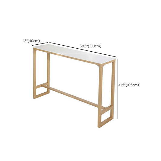 Glam 1/3/5 Pieces Bar Table Set Rectangle Stone Counter Table with Stools for Cafe Clearhalo 'Bar Furniture' 'furn' 'furn_home_bar_bar_sets' 'Furniture' 'Home Bars & Bar Sets' 'home_bar_bar_sets' 'Kitchen & Dining Furniture' 1200x1200_2735cadb-712e-4101-8219-739074eb52d1