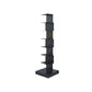 Black Contemporary Corner Bookshelf Closed Back Vertical Steel Shelf Clearhalo 'Bookcases' 'furn' 'furn_bookcases' 'Furniture' 'furniture_bookcases' 'kitchen' 'kitchen_bookcases' 'Living Room Furniture' 'Office Furniture' 1200x1200_27368e73-ca1a-4604-9bb3-f0cca6496057