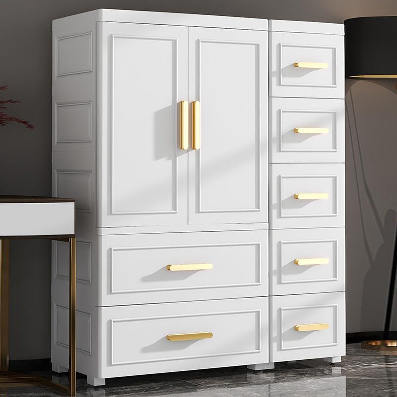Hinged Wardrobe Cabinet Modern Plastic Storage Cabinet for Home