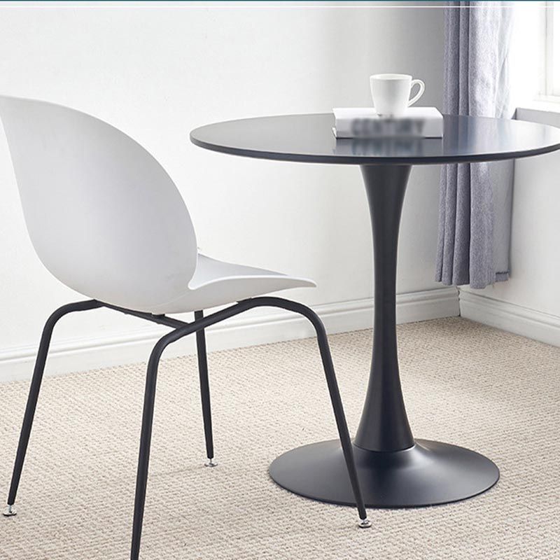 Modern Manufactured Wood Tulip Table Matte Finish Round Dining Table Clearhalo 'Dining Tables & Seating' 'Dining Tables' 'dining_table' 'furn' 'furn_dining_table' 'Furniture' 'furniture_dining_table' 'Kitchen & Dining Furniture' 'kitchen' 'kitchen_dining_table' 1200x1200_2737ba09-825f-49f9-9654-34de04161aca