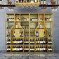 Metal Floor Wine Bottle Rack Glam Wine Bottle Holder with Shelf Clearhalo 'furn' 'furn_wine_racks' 'Furniture' 'Kitchen & Dining Furniture' 'Wine Racks' 'wine_racks' 1200x1200_2737dc89-cffa-4ae1-a5a9-6c890dbcb8a7
