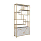 Glam Shelf Bookcase Open Back Metal Book Shelf for Study Room Clearhalo 'Bookcases' 'furn' 'furn_bookcases' 'Furniture' 'Office Furniture' 1200x1200_2739d1ef-97f3-490e-8c2e-7761da2d4d7e