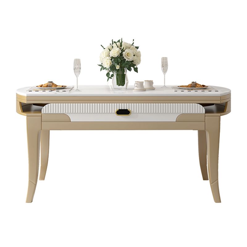 現代の1/2/5/7ピース家具丸い石のダイニングセットホワイト