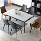 Rectangle Industrial Dining Table Extendable Sintered Stone Table with 4 Black Legs Clearhalo ' dining_table' 'Dining Tables & Seating' 'Dining Tables' 'furn' 'furn_dining_table' 'Furniture' 'furniture_dining_table' 'Kitchen & Dining Furniture' 'kitchen&dining_furn' 'kitchen' 'kitchen_dining_table' 1200x1200_273c53bb-28aa-439b-bcb6-503e33b22daf