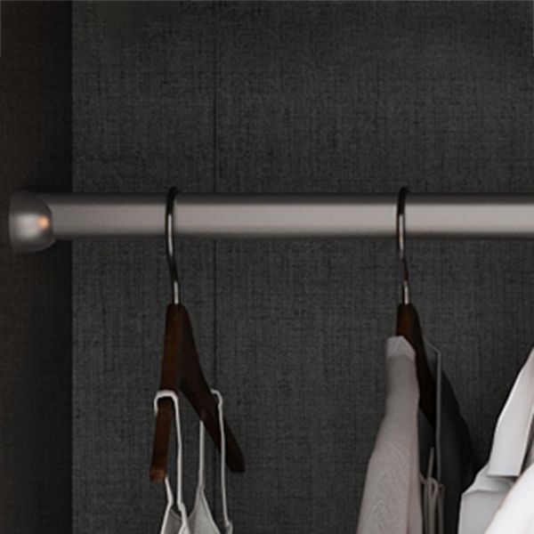 Modern Style Wardrobe Grey Colour Glass Wardrobe Closet for Bedroom Clearhalo 'Armoires & Wardrobes' 'armoires_wardrobes' 'Bedroom Furniture' 'furn' 'furn_armoires_wardrobes' 'Furniture' 1200x1200_273cd1cd-83c8-4866-8581-87ef28b18227