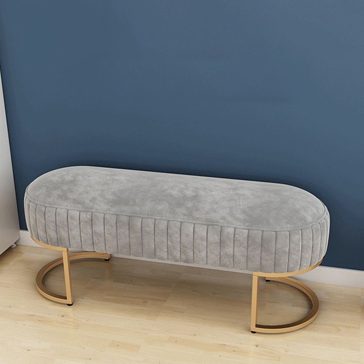 Glam Velvet Foam Bench Solid Color Bench with Legs for Bedroom Clearhalo 'Benches' 'Chairs & Seating' 'furn' 'furn_benches' 'Furniture' 'Living Room Furniture' 1200x1200_273d6594-5243-4ac6-a6d3-573cf4715b5e