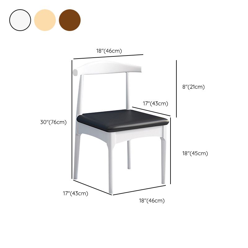 Wood Industrial Style Dining Side Chair Armless Home Side Chair