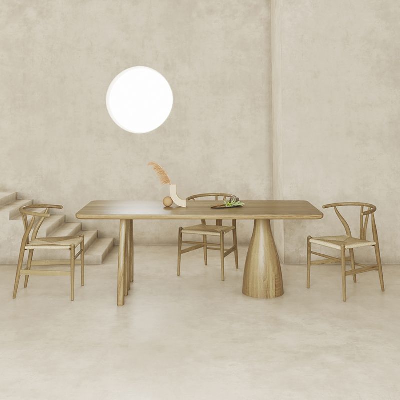 Modern 1/3/4/7 Solid Wood Dining Table Set with Wooden Chairs Dinette Set for Kitchen Clearhalo 'Dining Room Sets' 'Dining Tables & Seating' 'dining_room_set' 'furn' 'furn_dining_room_set' 'Furniture' 'furniture_dining_room_set' 'Kitchen & Dining Furniture' 'kitchen&dining_furn' 'kitchen' 1200x1200_273e52d4-a61a-48d2-ac68-0b2d019fd575