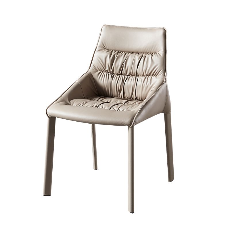 Contemporary Leather Dining Side Chairs Arm Solid Back Chair for Home Use Clearhalo ' kitchen&dining_furn' 'Dining Chairs' 'Dining Tables & Seating' 'dining_chair' 'furn' 'furn_dining_chair' 'Furniture' 'furniture_dining_chair' 'Kitchen & Dining Furniture' 'kitchen' 1200x1200_273eb989-bed1-4423-838d-b6a9d274e127