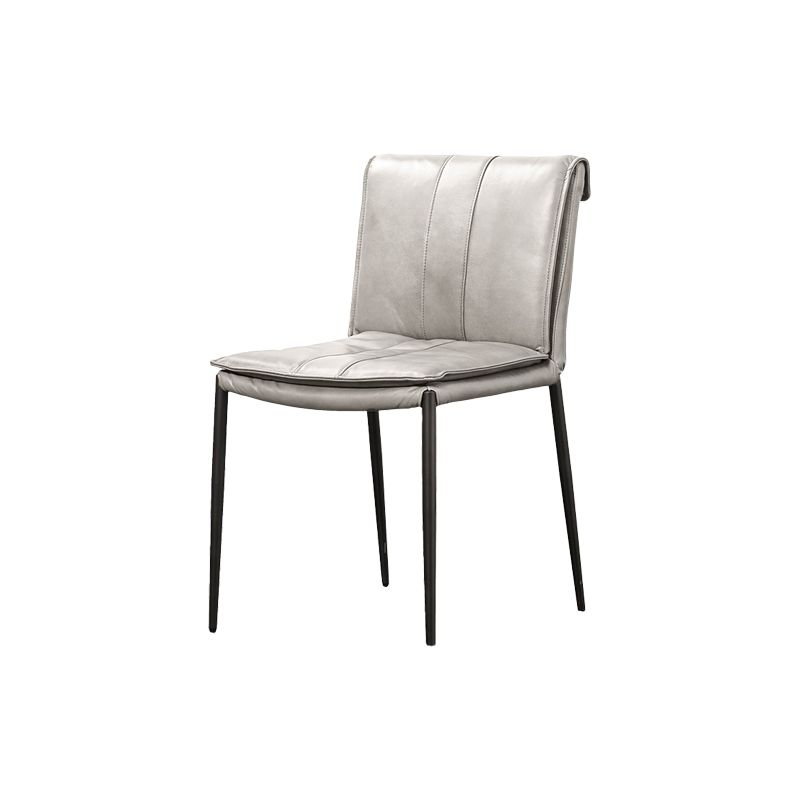 Indoor Leather Upholstered Dining Side Chair Metal Legs Dining Chair Clearhalo 'Dining Chairs' 'Dining Tables & Seating' 'dining_chair' 'furn' 'furn_dining_chair' 'Furniture' 'Kitchen & Dining Furniture' 1200x1200_2741a158-093b-4f4a-946a-171aa836dcd5