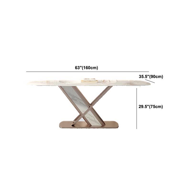 Nordic Sintered Stone Top Dining Set Rectangular 1/4/5/7/9 Pieces Dining Area Table Set Clearhalo 'Dining Room Sets' 'Dining Tables & Seating' 'dining_room_set' 'furn' 'furn_dining_room_set' 'Furniture' 'Kitchen & Dining Furniture' 1200x1200_2742e53b-31c6-4cd9-8b45-b49f8e479fc1
