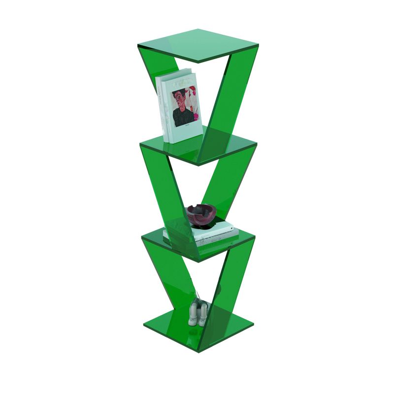 Contemporary Closed Back Vertical Bookshelf Acrylic Bookcase for Home Office Clearhalo 'Bookcases' 'furn' 'furn_bookcases' 'Furniture' 'Office Furniture' 1200x1200_2742f9fb-3c67-4572-a299-1eb864d1f6c9