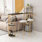 Nordic Bar Table Artificial Marble Pub Table with Shelf for Dining Room, Only Table Clearhalo 'Bar Furniture' 'Bar Tables' 'bar_tables' 'furn' 'furn_bar_tables' 'Furniture' 'furniture_bar_tables' 'Kitchen & Dining Furniture' 1200x1200_27434709-2eae-412d-be43-5e0ade671601