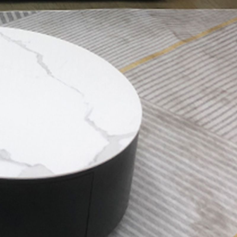 Round Stone Coffee Table Pedestal Nesting Coffee Table Set with Drawer Clearhalo 'Coffee & Accent Tables' 'Coffee Tables' 'coffee_tables' 'furn' 'furn_coffee_tables' 'Furniture' 'Living Room Furniture' 1200x1200_2745f28a-ba6e-4e7a-81e9-e5c7ccd9c525