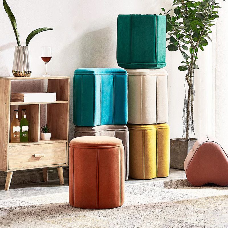 Modern Round Pouf Pure Color Tear Resistant Pouf for Drawing Room Clearhalo 'furn' 'furn_ottomans_poufs' 'Furniture' 'Living Room Furniture' 'Ottomans & Poufs' 'ottomans_poufs' 1200x1200_27462c81-cc1d-47f9-8368-bdc0e19efc32