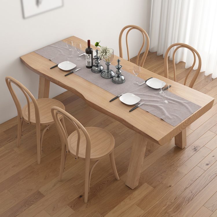 Modern 1/2/4/5/6 Pieces Rectangle Dining Set Solid Wood Dining Table with Chairs Clearhalo 'Dining Room Sets' 'Dining Tables & Seating' 'dining_room_set' 'furn' 'furn_dining_room_set' 'Furniture' 'furniture_dining_room_set' 'Kitchen & Dining Furniture' 'kitchen&dining_furn' 'kitchen' 1200x1200_2746865c-b2c2-49d8-8496-3d01eb78d238