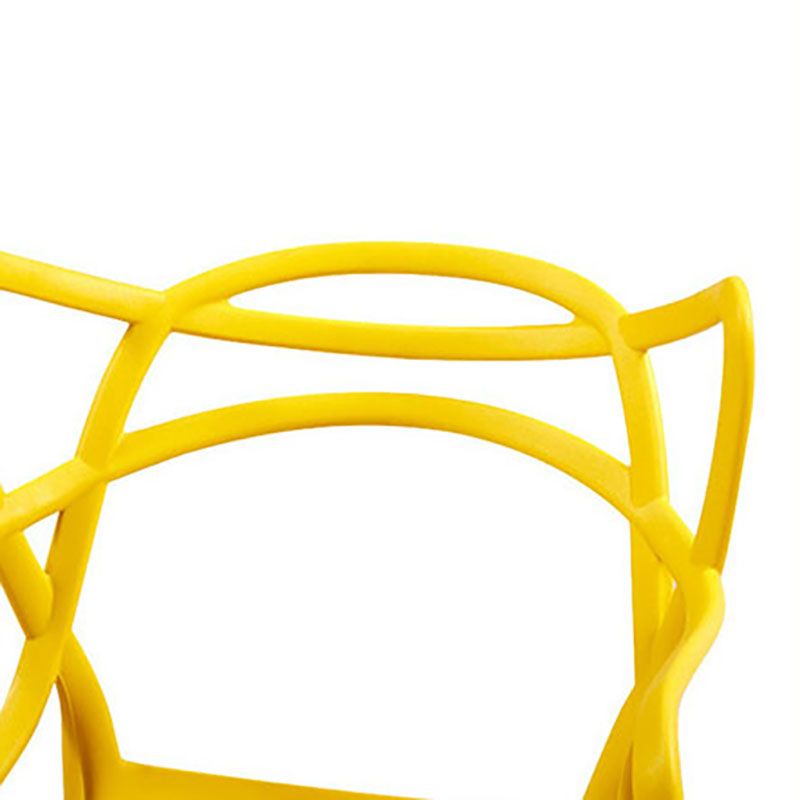 Contemporary Open Back Chair Dining Arm Side Chair with Plastic Legs Clearhalo ' kitchen&dining_furn' 'Dining Chairs' 'Dining Tables & Seating' 'dining_chair' 'furn' 'furn_dining_chair' 'Furniture' 'furniture_dining_chair' 'Kitchen & Dining Furniture' 'kitchen' 1200x1200_2747b253-75b9-4a04-8e10-bafd35f96fa8